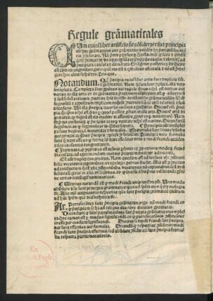 Regule gra[m]maticales Antiquoru[m].