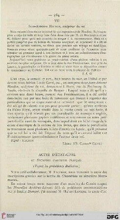 Actes d'état-civil et épitaphes d'artistes français, [5]