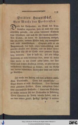 Drittes Hauptstück. Vom Maaße des Verdienstes.