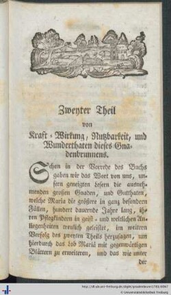 Zweyter Theil von Kraft-Wirkung, Nutzbarkeit, und Wunderthaten dieses Gnadenbrunnens.