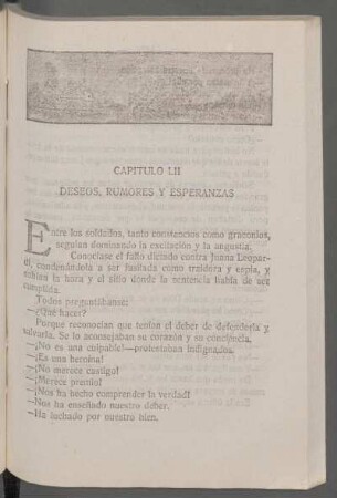 Capítulo LII - Deseos, rumores y esperanzas