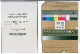 Entnazifizierung Karl Taprogge , geb. 22.02.1898 (Kaufm.Angest.)