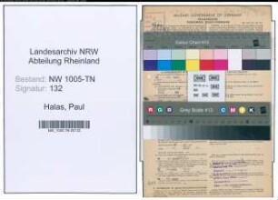 Entnazifizierung Paul Halas , geb. 27.04.1909 (Autoschlosser)