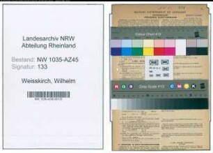 Entnazifizierung Wilhelm Weisskirch , geb. 04.05.1892 (Kaufmaennischer Angestellter)