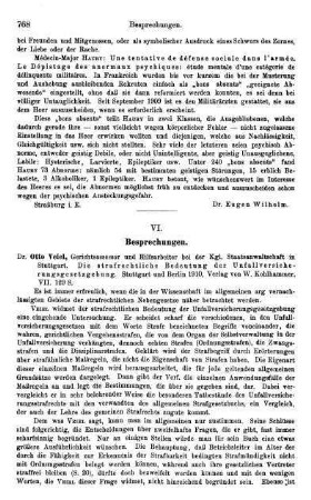 768-769, Otto Veiel. Die strafrechtliche Bedeutung der Unfallversicherungsgesetzgebung. 1910