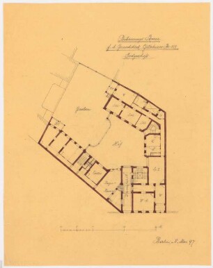Wohnhaus Gitschiner Straße 108, Berlin-Kreuzberg: Grundriss EG 1:250