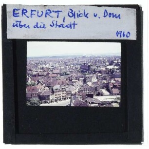 Erfurt, Predigerkirche,Erfurt, Paulsturm,Erfurt, Lorenzkirche,Erfurt, Kaufmannskirche,Erfurt, Allerheiligenkirche,Erfurt, Schottenkirche,Erfurt, Rathaus,Erfurt, Ägidienkirche : Panorama