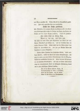 Linde der Ruhe gewidmet