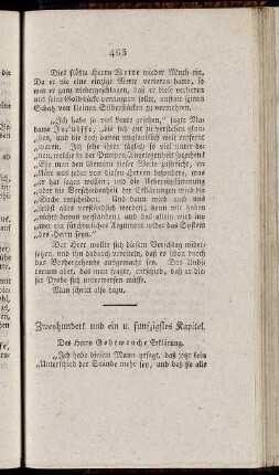 Zweyhundert und ein u. funfzigstes Kapitel. - Zweyhundert und sieben u. sechzigstes Kapitel.