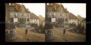 Breite Straße mit Blick auf Postamt und Denkmal, St. Andreasberg