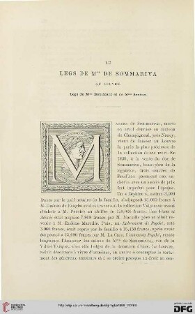 2. Pér. 38.1888: Le legs de Mme de Sommariva au Louvre : legs de Mme Boucicaut et de Mme Sévène