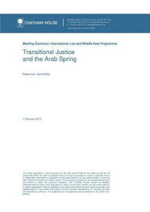 Transitional justice and the Arab Spring