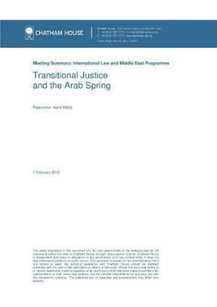 Transitional justice and the Arab Spring