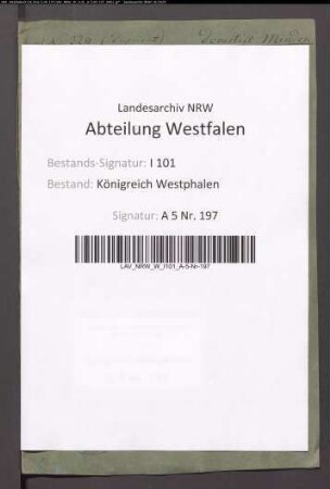 Verpachtung des dem Domstift gehörigen kleinen Domhofs