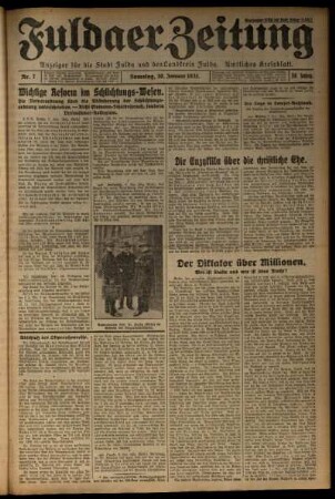 Ausgabe vom Samstag, den 10. Januar 1931.