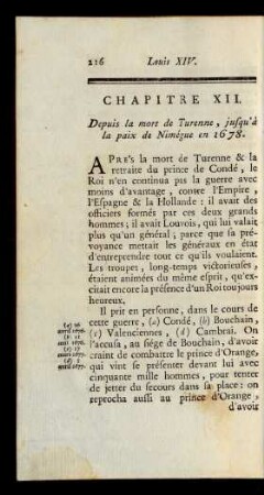 Chapitre XII. Depuis la mort de Turenne, jusqu'à la paix de Nimégue en 1678.