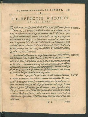 II. De Effectis Unionis Et Adiunctis.