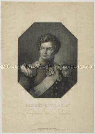 Brustbildnis Friedrich Wilhelms IV. von Preußen als Kronprinz im Uniformrock