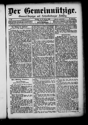 Der Gemeinnützige. 1869-1943