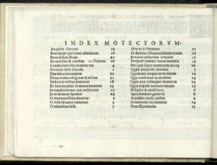 Index motectorum