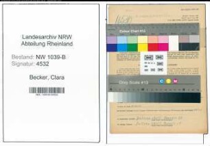Entnazifizierung Clara Becker , geb. 08.03.1885 (Lehrerin)