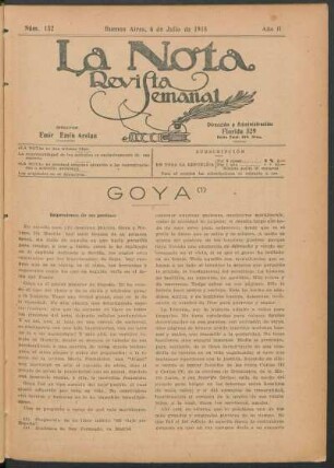 Goya : Impresiones de un profano