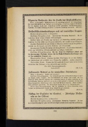 Rückzug der Engländer bei Cambrai. - Zehntägige Waffenruhe an der Ostfront.