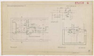 Warmwasserpumpenhaus 1 [Grundriss, Schnitte]