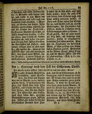 Am 1. Sonntage nach dem Fest der Erscheinung Christi. - Am 4. Sonntag nach der Erscheinung Christi.