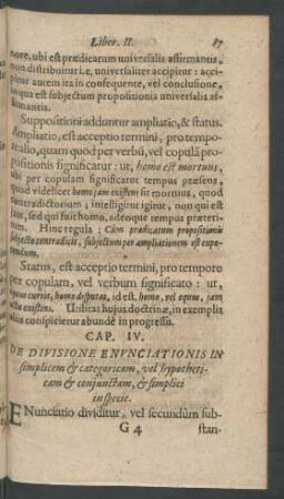 Caput IV. De Devisione Enunciationis [...]