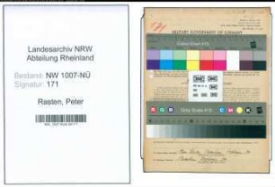 Entnazifizierung Peter Rasten , geb. 10.12.1876 (Gastwirt)