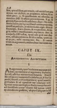 Caput IX. De Argumentis Affectuum