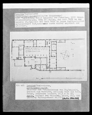 Langres: Jesuitenkollegium, Grundriss des Erdgeschosses von Saint-Gengoult