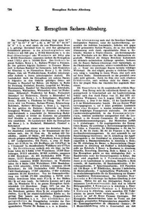 X. Herzogthum Sachsen-Altenburg