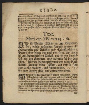 Text. Marci cap. XIV. vers 53 - 61
