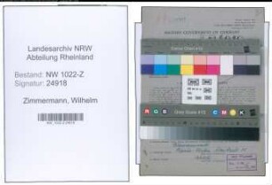 Entnazifizierung Wilhelm Zimmermann , geb. 24.09.1892 (Kaufmann)
