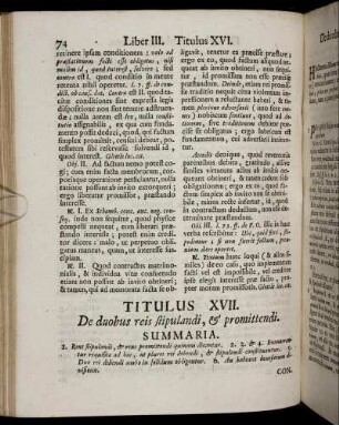 Titulus XVII. De duobus reis stipulandi, & promittendi
