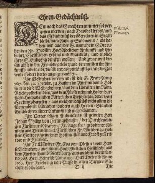 Ehren-Gedächtnüß.