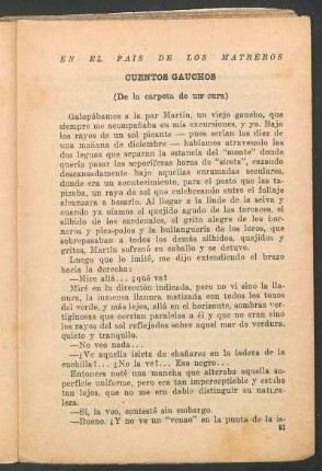 Cuentos gauchos : (De la carpeta de un cura)