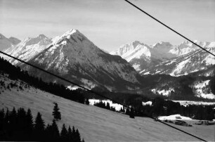 Oberstdorf: Nebelhorn; Auffahrt von Oberstdorf mit Panorama