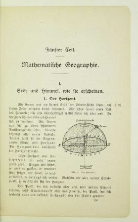 Fünfter Teil. Mathematische Geographie