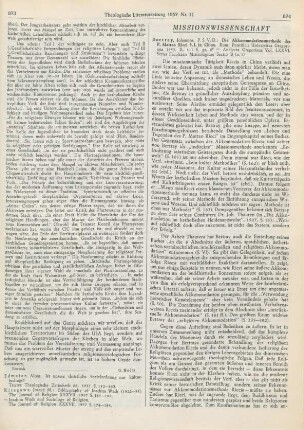 874-876 [Rezension] Bettray, Johannes, Die Akkomodationsmethode des P. Matteo Ricci S. J. in China