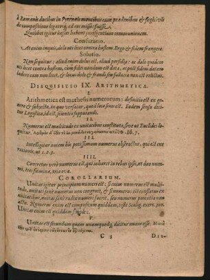 Disquisitio IX. Arithmetica.
