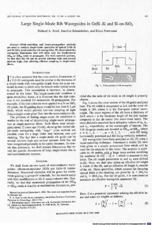 Large single-mode rib wave-guides in GeSi-Si and Si-on-SiO2