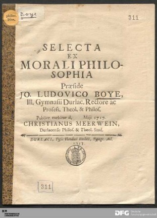 Selecta Ex Morali Philosophia
