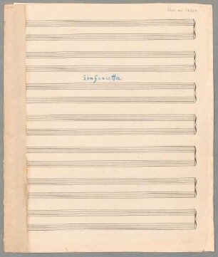 Symphonies, orch - BSB Mus.ms. 17064 : Sinfonietta