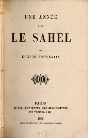 Une année dans le Sahel