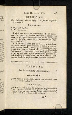 243-298, Caput IV. De Sacramento Eucharistiae.