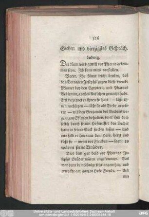 Sieben und vierzigstes Gespräch.