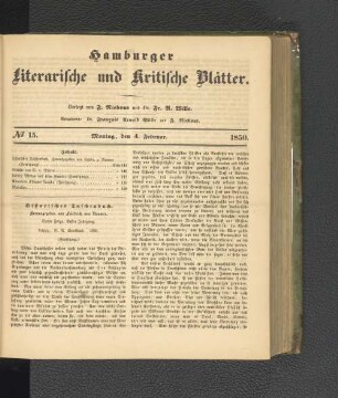 No. 15. 4. Februar 1850